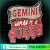 Womens Gemini Woman Is A Queen Gemini Gift for Women V Neck T Shirt copy