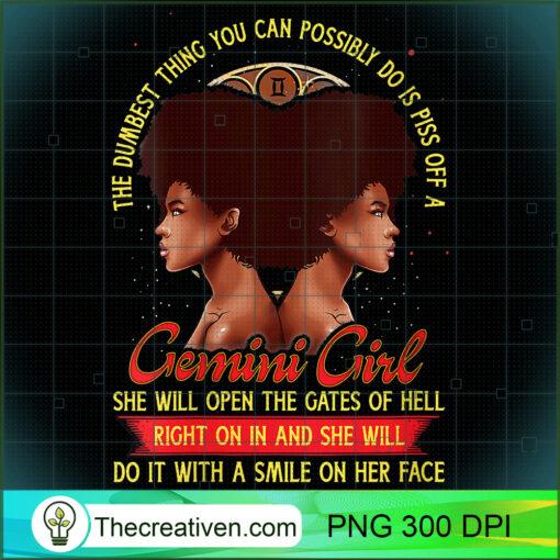 Womens Gemini Zodiac Birthday Dumbest Thing Piss Off A Black Queen V Neck T Shirt copy