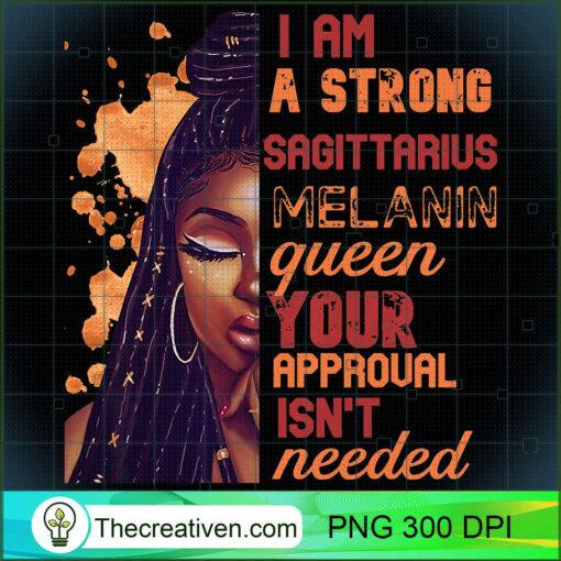Womens I Am Strong Sagittarius Melanin Queen Cute Birthday Womens Premium T Shirt copy