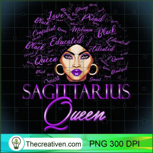 Womens Sagittarius Girl Womens Purple Queen Black Zodiac Birthday T Shirt copy