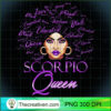 Womens Scorpio Girl Womens Purple Afro Queen Black Zodiac Birthday V Neck T Shirt copy