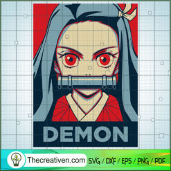 Kamado Nezuko Demon Kimetsu no Yaiba SVG, Kamado Nezuko SVG, Anime SVG