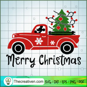 Merry Christmas Mickey Truck SVG, Disney Christmas SVG, Mickey And ...