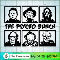 The Psycho Bunch Horror Halloween SVG, Michael Myers SVG, Horror Film SVG, Halloween SVG