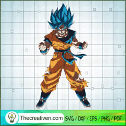 Super Saiyan Blue SVG, Goku SVG, Dragon Ball Z SVG