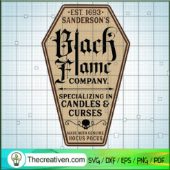 Black Flame Company Label Parody SVG,Hocus Pocus SVG