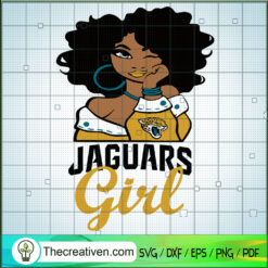 Jaguars Girl SVG, Afro Woman SVG, Jaguars Woman SVG