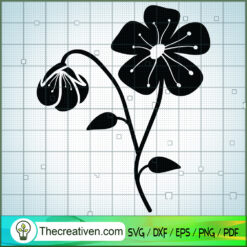 Flower SVG Free, Flower Draw Outline SVG Free, Free SVG For Cricut Silhouette