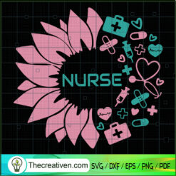 Nurse Life Pink Sunflower SVG, Nurse SVG, Nurse Stuff SVG