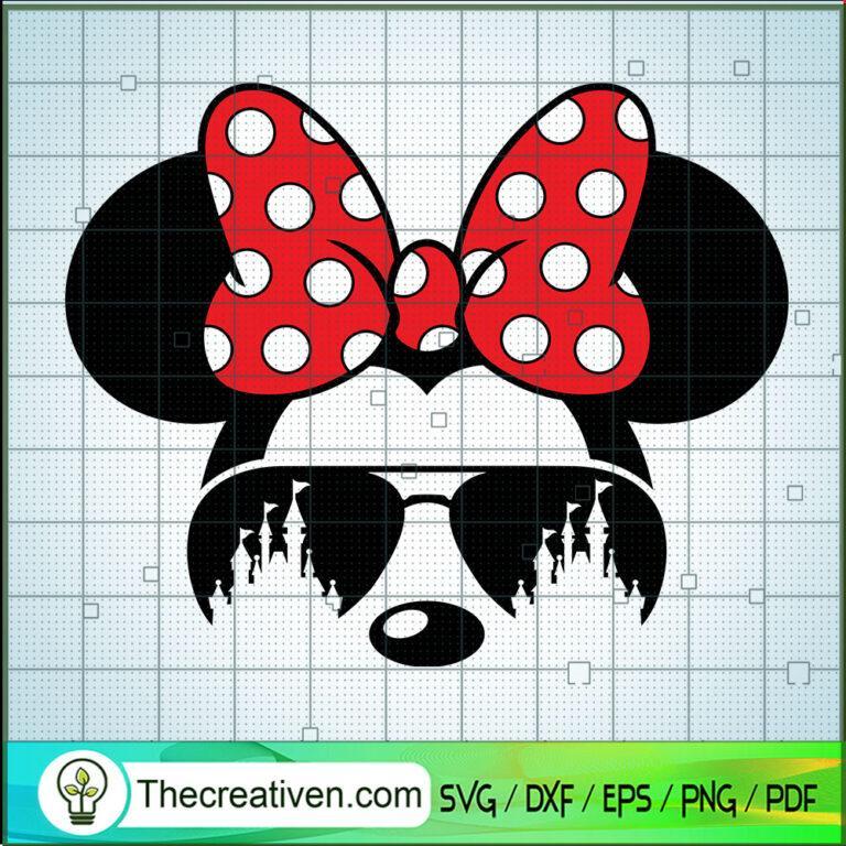 Minnie Red Bow Castle In Sunglasses SVG, Mickey And Minnie SVG, Walt ...