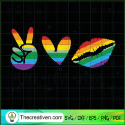 Peace Love Pride SVG, Gay Pride SVG, LGBT SVG