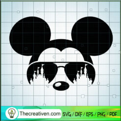 Mickey Head Castle In Sunglasses SVG, Mickey And Minnie SVG, Walt Disney SVG