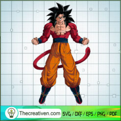 Goku Super Saiyan 4 Dragon Ball Z SVG, Dragon Ball SVG, Goku SVG