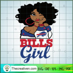 Buffalo Bill Girl SVG, Black Girl SVG, Afro Women SVG