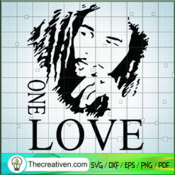One Love Bob Marley SVG, Love Smoke Weed SVG, Singer SVG