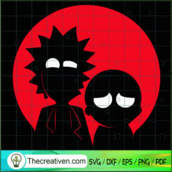 Rick And Morty Shadow Red Circle SVG, Rick And Morty SVG, Cartoon Movie SVG