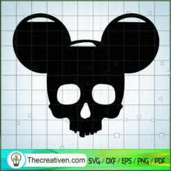 Mickey Skull SVG, Horror SVG, Scary SVG, Halloween SVG