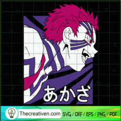 Akaza SVG , Demon Slayer Kimetsu no Yaiba SVG, Anime Cartoon SVG