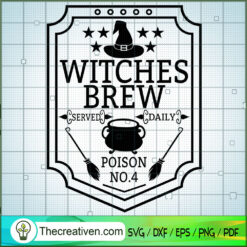 Witches Brew Served Daily Poison SVG, Halloween Scary SVG, Halloween SVG