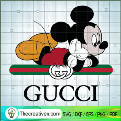 Gucci Mickey SVG, Gucci Luxury Brand SVG, Gucci Disney SVG