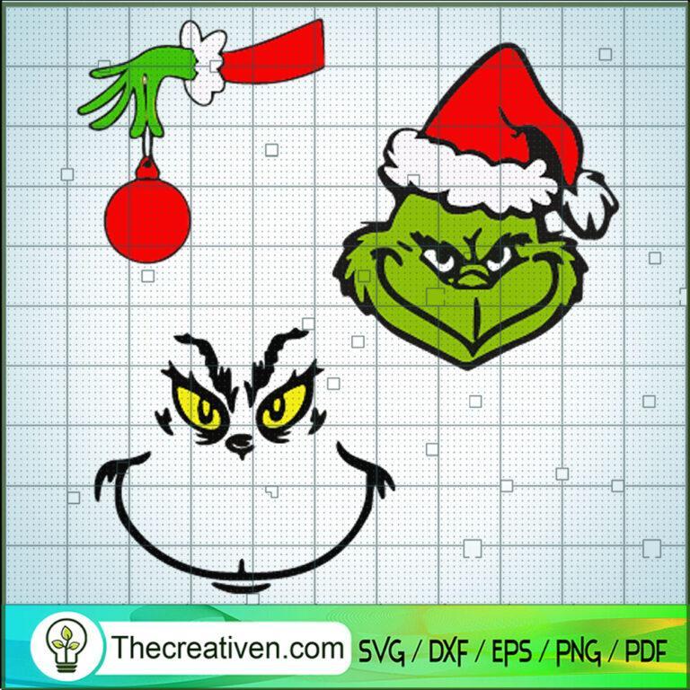 The Grinch Details SVG, Grinch Face SVG, Grinch Hand SVG, Hand Take A ...