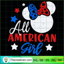 All Amerrican Girl SVG, American Minnie SVG, Disney Minnie SVG