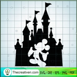 Walt Disney Castle Mickey Shadow SVG, Mickey And Minnie SVG, Walt Disney SVG