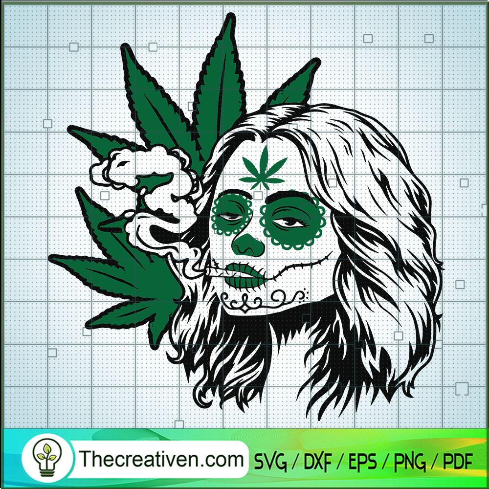Cannabis Sugar Skull SVG, Smoke Weed SVG, Cannabis SVG - Premium ...