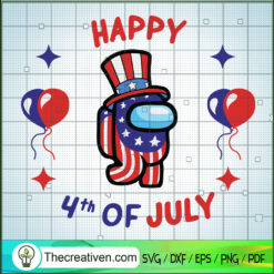 Happy 4th of July Among Us SVG, Among Us SVG, Independence Day SVG