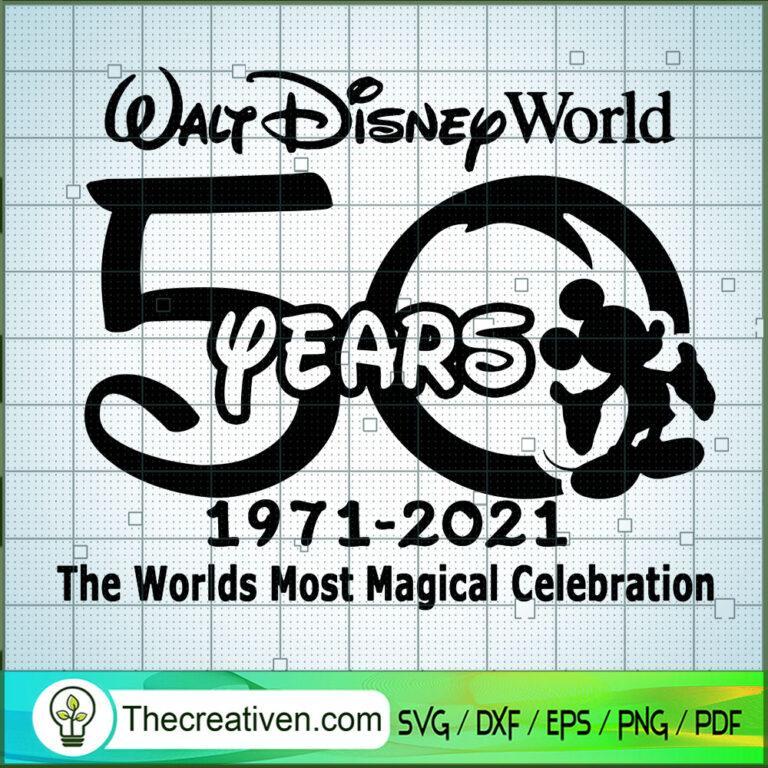 Walt Disney World 50 Years SVG, Castle SVG, Disney SVG - Premium ...