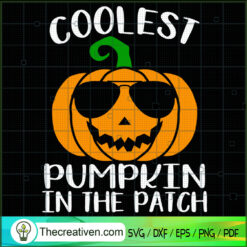 Coolest Pumpkin In The Patch SVG, Pumpkin Halloween SVG, Halloween SVG