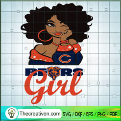 Bear Girl SVG, Black Girl SVG, Afro Women SVG