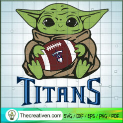 Baby Yoda Titans SVG, Baby Yoda SVG, NFL Team SVG