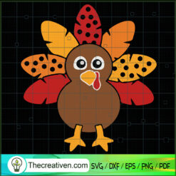 Cute Chick Turkey SVG, Turkey SVG, Thanksgiving SVG