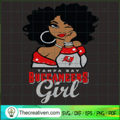 Tampa Bay Buccaneers Girl SVG, Afro Women SVG, Black Girl NFL SVG