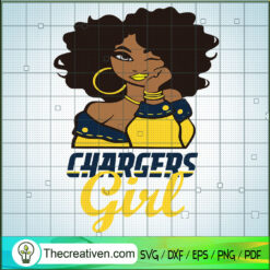 Chargers Girl SVG, Chargers Logo SVG, NFL Team SVG