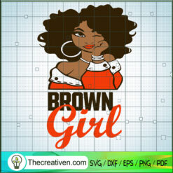 Brown Girl SVG, Brown Logo SVG, NFL Team SVG