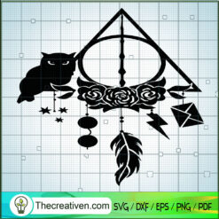 Black Owl SVG, Harry Potter SVG, Hogwarts SVG