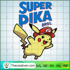 Super Pika Bros SVG, Pokémon SVG, Cartoon Movie SVG