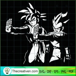 Goku And Vegeta Fight Together SVG, Dragon Ball SVG, Goku SVG - Premium ...