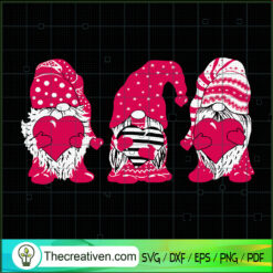 Three Gnomes Valentine Heart SVG, Gnomes SVG, Valentine Day SVG