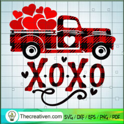 Truck XOXO Heart SVG, Truck SVG, Valentines SVG