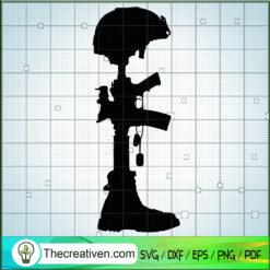 Fallen Soldier Battle Cross SVG, Army USA SVG, Soldier Battle SVG
