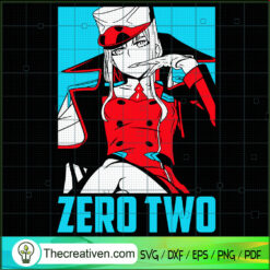 Zero Two SVG, DARLING in the FRANXX SVG, Anime SVG