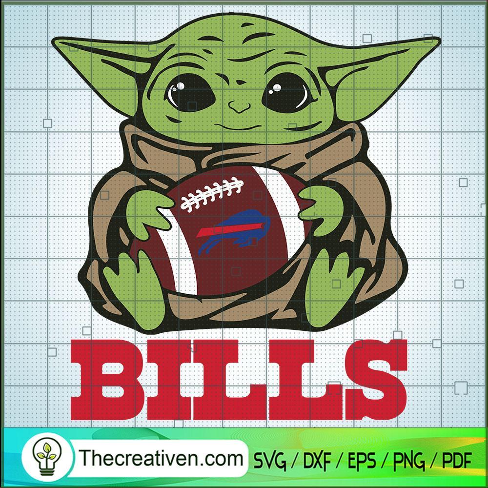 Baby Yoda Buffalo Bills SVG, Baby Yoda SVG, NFL Sport SVG