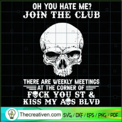 Oh You Hat Me? Join The Club SVG, Skeleton SVG, Halloween SVG