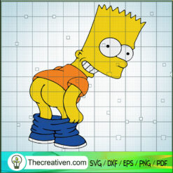 Layered Bart Simpson SVG, The Simpson SVG, Cartoon SVG