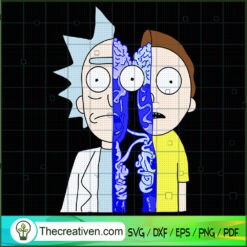 Rick And Morty Half SVG, Rick And Morty SVG, Cartoon Movie SVG