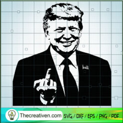 Donald Trump Middle Finger SVG, Anti Biden SVG, USA President SVG