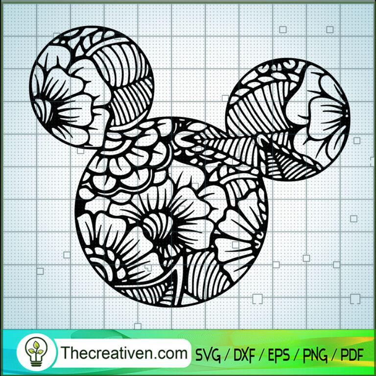 Mickey Mouse Mandala SVG, Disney Mickey SVG, Mickey Head SVG - Premium ...